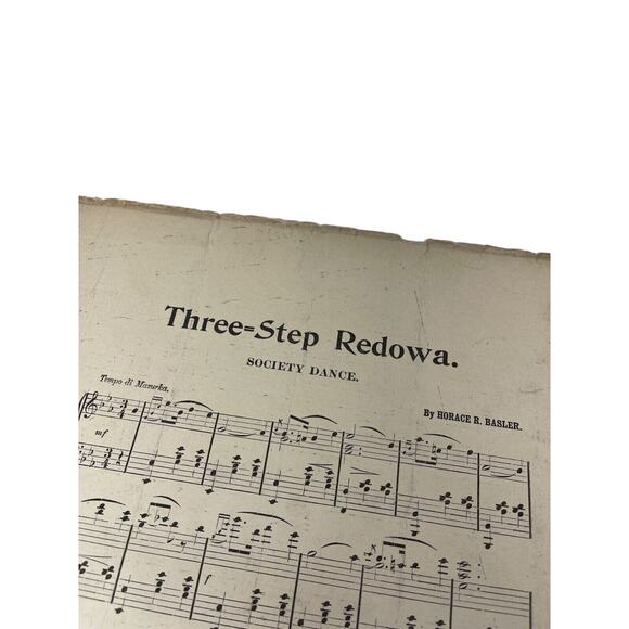 1899 Antique The Three Step RedoWa Sheet Music Horace R Basler - Picture 2 of 11